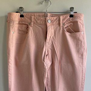 American Eagle skinny jeans, pink, size 10